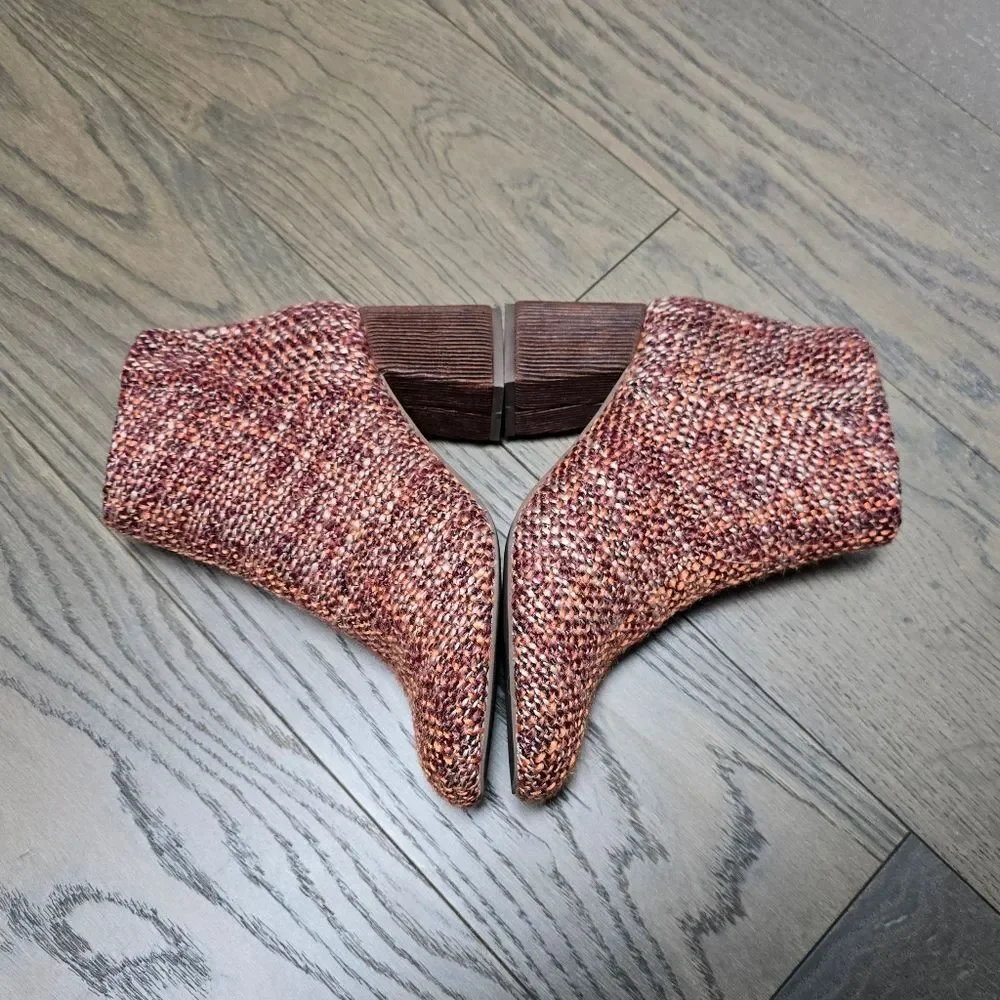 Seychelles Audition Tweed Block Heel Bootie in Whiskey